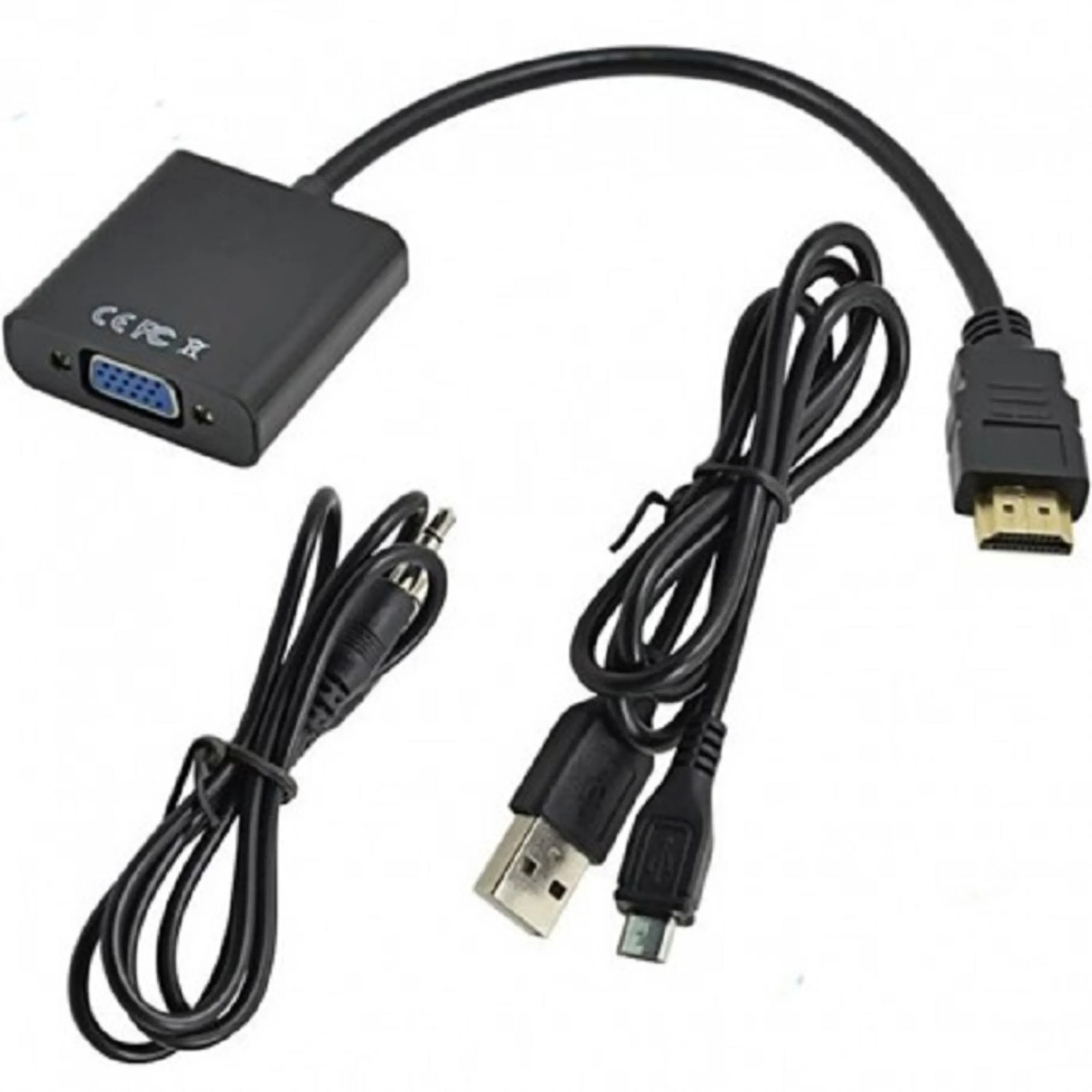 تبدیل HDMI به VGA به همراه ورودی صدا و پاور | شناسه کالا KT-000354 تبدیل HDMI به VGA به همراه ورودی صدا و پاور | شناسه کالا KT-000354